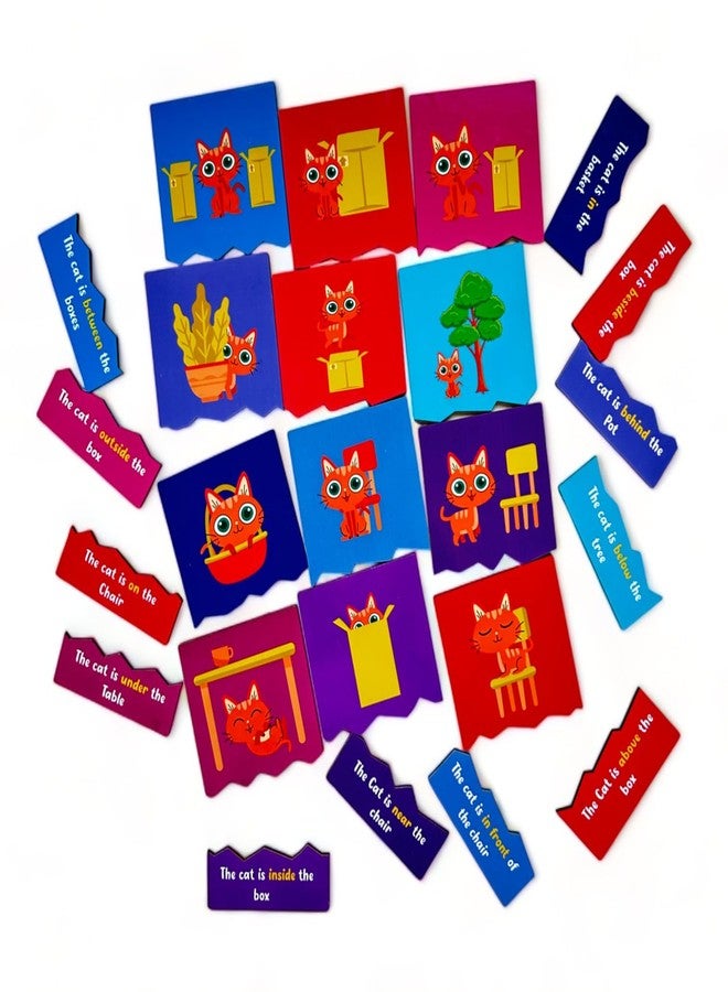 Kiddiwinks Winkslab:Wooden Puzzle Links Mind-Building Play Interactive Puzzles for Young Minds Educational Puzzles for Pre-Schoolers Gifted for 5 Years Old Kids and Above (Preposition Tiles) - Image 3